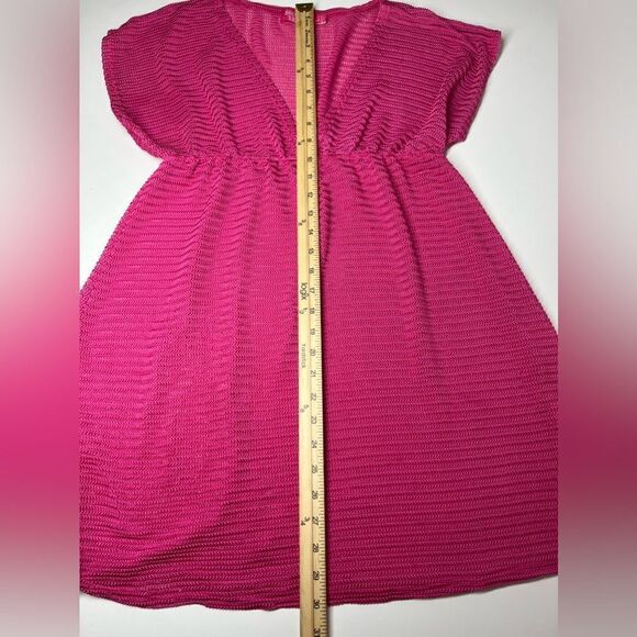 Southern Breeze Pink Bohemian Beach Tunic Size L - Picture 8 of 14